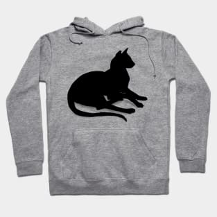 Oriental Cat Silhouette Hoodie